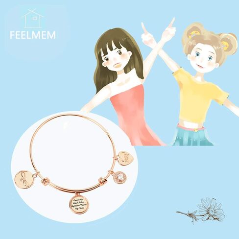 FEELMEM Cousins Bracelet Cousins By Blood Sisters By Heart Friends By Choice Bangle Bracelet Cousin Gift for Cousin Friend in Saudi Arabia