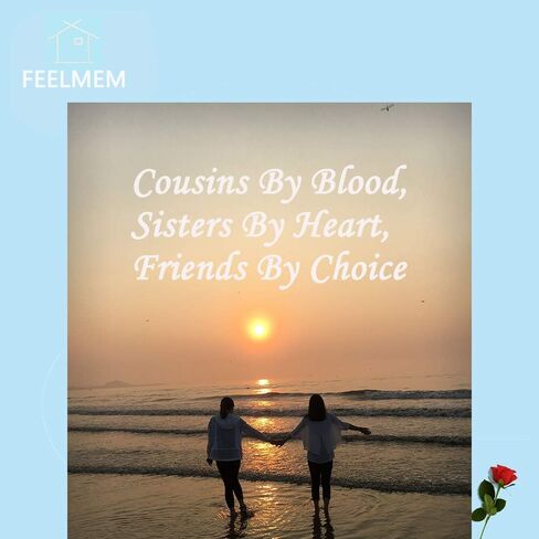 FEELMEM Cousins Bracelet Cousins By Blood Sisters By Heart Friends By Choice Bangle Bracelet Cousin Gift for Cousin Friend in Saudi Arabia