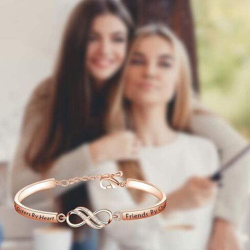 FEELMEM Cousins Bracelet Cousins By Blood Sisters By Heart Friends By Choice Bangle Bracelet Cousin Gift for Cousin Friend in Kuwait