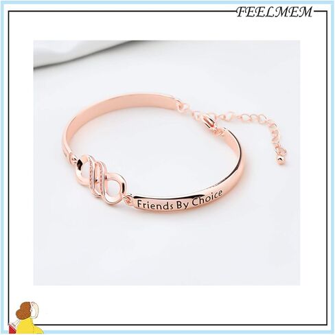 FEELMEM Cousins Bracelet Cousins By Blood Sisters By Heart Friends By Choice Bangle Bracelet Cousin Gift for Cousin Friend in Kuwait