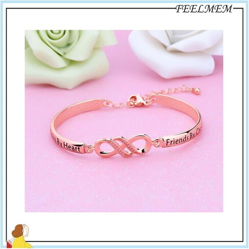 FEELMEM Cousins Bracelet Cousins By Blood Sisters By Heart Friends By Choice Bangle Bracelet Cousin Gift for Cousin Friend in Kuwait