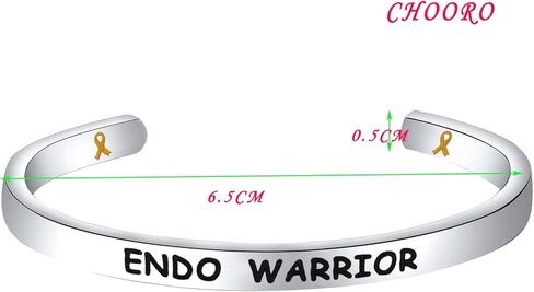 CHOORO إندو المحارب سوار بطانة الرحم الوعي مجوهرات الشريط الأصفر الكفة سوار بطانة الرحم المحارب دعم هدية in Saudi Arabia