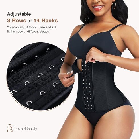 مشد خصر للنساء من اللاتكس لممارسة التمارين الرياضية، اسود, أسود in Kuwait