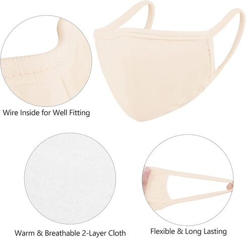 Apoway Winter Warm Set Knitted Scarf Beanie Hat Touch Screen Gloves Warm Cover Set Cold Weather Gifts for Men or Women in Kuwait