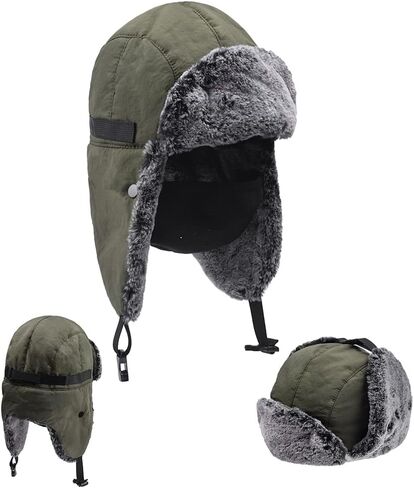 زد اف اف اكس اتش قبعة صيد شتوية دافئة مقاومة للماء، قبعة صيد للفتيات والفتيات، قبعة تزلج بومبر للرجال والنساء in Kuwait