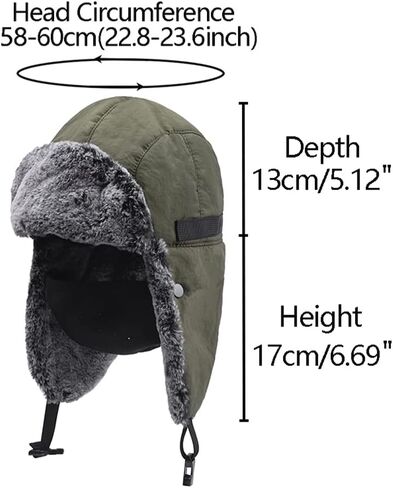 زد اف اف اكس اتش قبعة صيد شتوية دافئة مقاومة للماء، قبعة صيد للفتيات والفتيات، قبعة تزلج بومبر للرجال والنساء in Kuwait