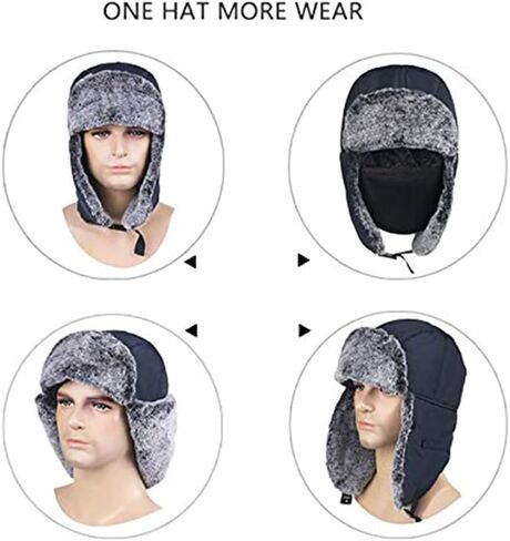 زد اف اف اكس اتش قبعة صيد شتوية دافئة مقاومة للماء، قبعة صيد للفتيات والفتيات، قبعة تزلج بومبر للرجال والنساء in Kuwait