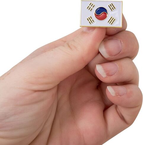 South Korea Country Rectangle Flag Lapel Pin Enamel Made of Metal Memorvenir Hat Men Patriotic (Rectangle Pin) in Saudi Arabia