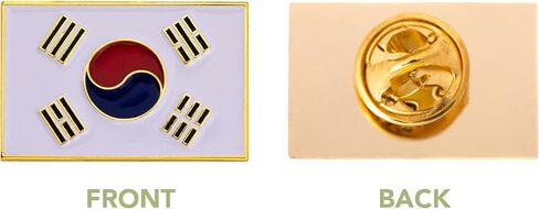 South Korea Country Rectangle Flag Lapel Pin Enamel Made of Metal Memorvenir Hat Men Patriotic (Rectangle Pin) in Saudi Arabia