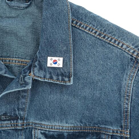 South Korea Country Rectangle Flag Lapel Pin Enamel Made of Metal Memorvenir Hat Men Patriotic (Rectangle Pin) in Saudi Arabia