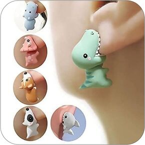 6 Pairs Cute Animal Bite Earrings for Women 3D Clay Earrings Animal Cartoon Biting Ears Stud Earrings Jewelry Gifts… in Saudi Arabia