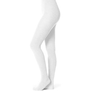 EMEM Apparel Women's Flat Knit Cotton Sweater Winter Opaque Footed Tights