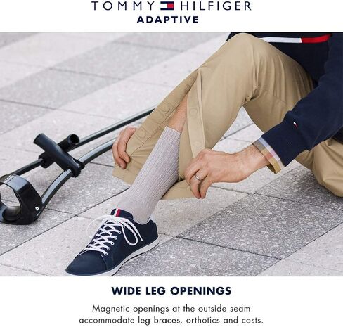 Tommy Hilfiger Men's Adaptive Sweatpants with Velcro Outside Seams in Saudi Arabia
