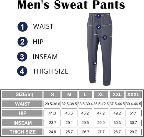 VEBOON بنطال رياضي للجري للرجال سروال رياضي للتمرين في صالة الألعاب الرياضية بنطال رياضي برباط مدبب ناعم ومريح وخفيف الوزن طويل مع جيوب in Kuwait