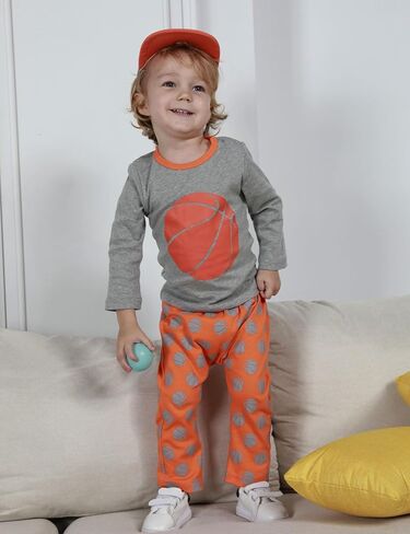 COSLAND Baby and Toddler Boys' 3pc Sports Outfits, Cotton Pattern Clothing Sets, 3 Months-3T in Saudi Arabia