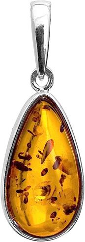 Ian and Valeri Co. Amber Sterling Silver Drop Pendant in Saudi Arabia