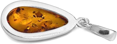 Ian and Valeri Co. Amber Sterling Silver Drop Pendant in Saudi Arabia