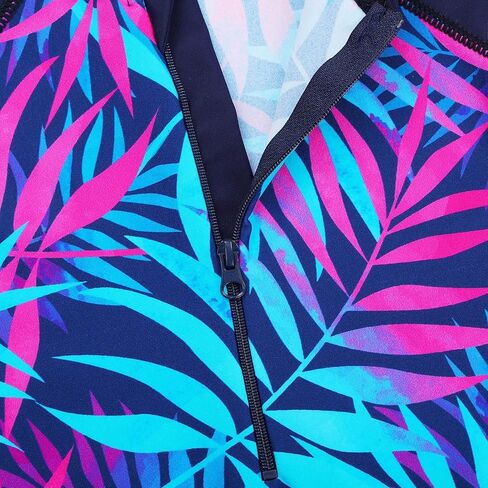 Girls One Piece Swimsuit Long Sleeve Beach Bathing Suit UPF 50+ Sun Protection Rashguard Swimwear with Hairband & Shorts in Kuwait