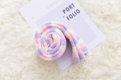 Over Knee High Stockings Stripes Fuzzy Socks Coral Velvet Thigh High Stockings for Girls Women in Saudi Arabia