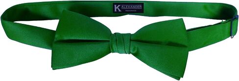 K. Alexander Bow Ties - Classic Pre Tied Adjustible Satin Formal Tuxedo - Multiple Solid Colors in Kuwait