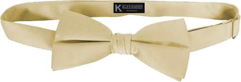 K. Alexander Bow Ties - Classic Pre Tied Adjustible Satin Formal Tuxedo - Multiple Solid Colors in Kuwait