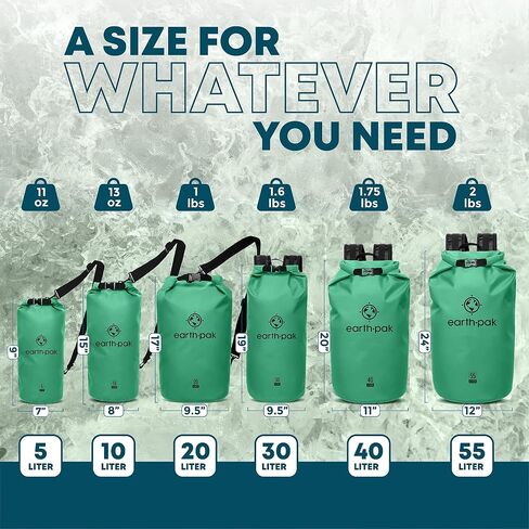 Earth Pak Waterproof Dry Bag - Roll Top Waterproof Backpack Sack Keeps Gear Dry for Kayak with Waterproof Phone Case in Saudi Arabia