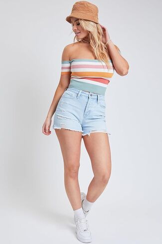 YMI womens Women's Mom Fit Festival Shorts - Aurora Collection Shorts (pack of 1) in Saudi Arabia