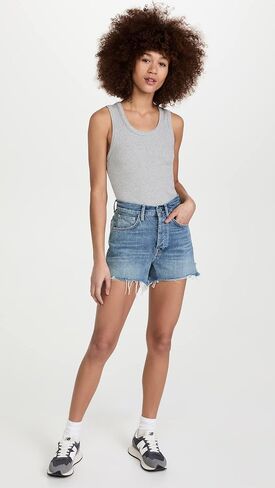 7 For All Mankind Women's Easy Ruby Cut Off Spruce Rigid Short in Saudi Arabia