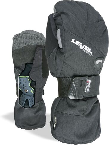 Level Half Pipe GTX Snowboard Protective Mittens with GoreTex Shell, BioMex Integrated Wrist Guards, ThermoPlus Liner (Black, Large (9.0in)) in Kuwait