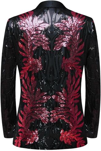 CARFFIV Men's High-end Positioning Sequins Luxury Suits One Button Shawl Lapel Blazer Jacket Pants,Men Tuxedo Suit Set in Saudi Arabia