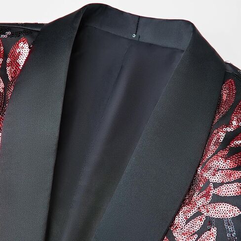 CARFFIV Men's High-end Positioning Sequins Luxury Suits One Button Shawl Lapel Blazer Jacket Pants,Men Tuxedo Suit Set in Saudi Arabia