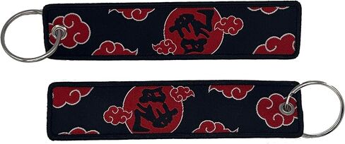 Akatsuki Ninja Red Clouds Anime Keychains and Jet Tags for Keys, Car Keychain Key Rings for Luggage Bag, For Motorcycle Car Keys Chain JDM in Kuwait