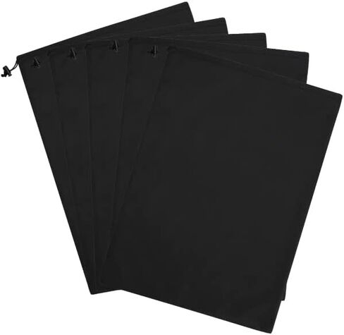 حقيبة برباط من PALTERWEAR - حقيبة من النايلون خفيفة للغاية وحقيبة صغيرة (5 عبوات، أسود، 12 × 16 بوصة) in Kuwait