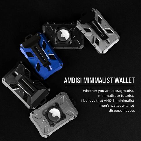 Upgraded Minimalist Metal Wallet For Men, Aluminum Slim Money Clip with 1 Clear ID Holder, RFID Blocking Minimalist Credit Card Holder, Holds 15 Cards Plus Cash, Slim Metal Wallet(Dark Grey) in Saudi Arabia