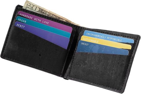 Corkor Cork Wallet for Men, Vegan Cruelty Free Non Leather, Bi-fold for Cards Cash in Saudi Arabia