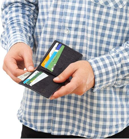 Corkor Cork Wallet for Men, Vegan Cruelty Free Non Leather, Bi-fold for Cards Cash in Saudi Arabia