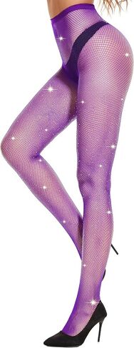 Century Star Fishnet Stockings Rhinestone Sparkle Tights Sexy High Waist Sparkly Fishnets Pantyhose for Women in Saudi Arabia