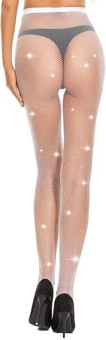 Century Star Fishnet Stockings Rhinestone Sparkle Tights Sexy High Waist Sparkly Fishnets Pantyhose for Women in Saudi Arabia