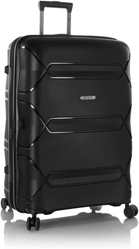 Heys Milos Durable and lightweight luggage, made with Duraflex impact-resistant material, TSA Combination Lock, Dual Spinner Wheels, and Expandable, Navy, 26-Inch, Medium Check-In in Kuwait