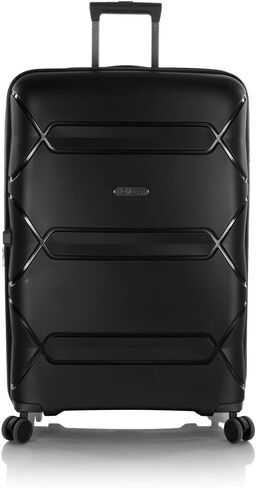 Heys Milos Durable and lightweight luggage, made with Duraflex impact-resistant material, TSA Combination Lock, Dual Spinner Wheels, and Expandable, Navy, 26-Inch, Medium Check-In in Kuwait