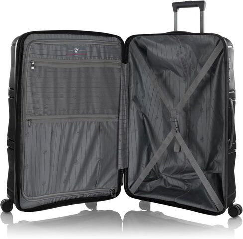 Heys Milos Durable and lightweight luggage, made with Duraflex impact-resistant material, TSA Combination Lock, Dual Spinner Wheels, and Expandable, Navy, 26-Inch, Medium Check-In in Kuwait