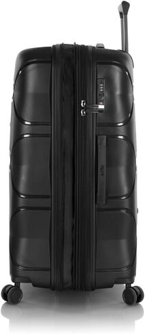 Heys Milos Durable and lightweight luggage, made with Duraflex impact-resistant material, TSA Combination Lock, Dual Spinner Wheels, and Expandable, Navy, 26-Inch, Medium Check-In in Kuwait