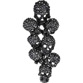 EVER FAITH Austrian Crystal Halloween Gorgeous 8 Skeleton Head Cluster Brooch in Kuwait
