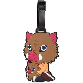 Luggage Tag for Suitcases Bag Baggage Travel Tags Identifiers Cute Kawaii Anime Character Funny Fun Large Silicone Name Luggage ID Tags for Kids Women Girls Men XLP-0611-5 in Kuwait