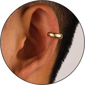 Gold Cuff Earrings Ear Cuffs for Women Non Piercing Trendy Non-Piercing Chunky Ear Cuff Simple Gold Ear Clip Earrings