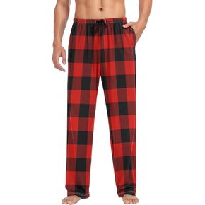 Aslsiy Candy Cane Christmas Men's Pajama Bottoms