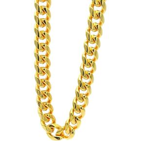 TUOKAY 18K Heavy Big Faux Gold Chain Necklace,16mm 30 Inch Hip Hop Long Big Fake Gold Rapper Chain, Punk Style Shiny 90s Cuban Link Chain in Kuwait