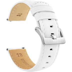BARTON Water-Resistant Leather Watch Bands - Quick Release - Choose Strap Color & Size - 18mm, 20mm, 22mm & 24mm Watch Straps