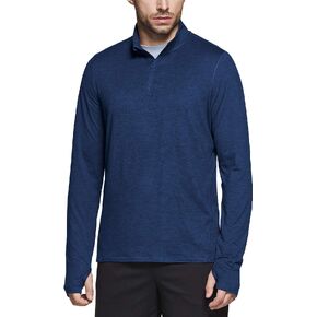 TSLA Men's 1/4 Zip Pullover Long Sleeve Shirt, Athletic Quarter Zip T-Shirt, Performance Running Top in Saudi Arabia