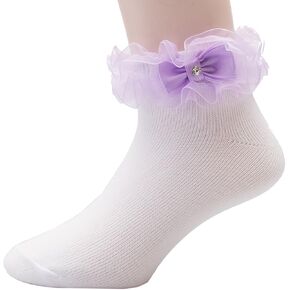 Girl's Organza Multi Ruffle Top Anklet Socks (Infant to 11 Years) in Saudi Arabia